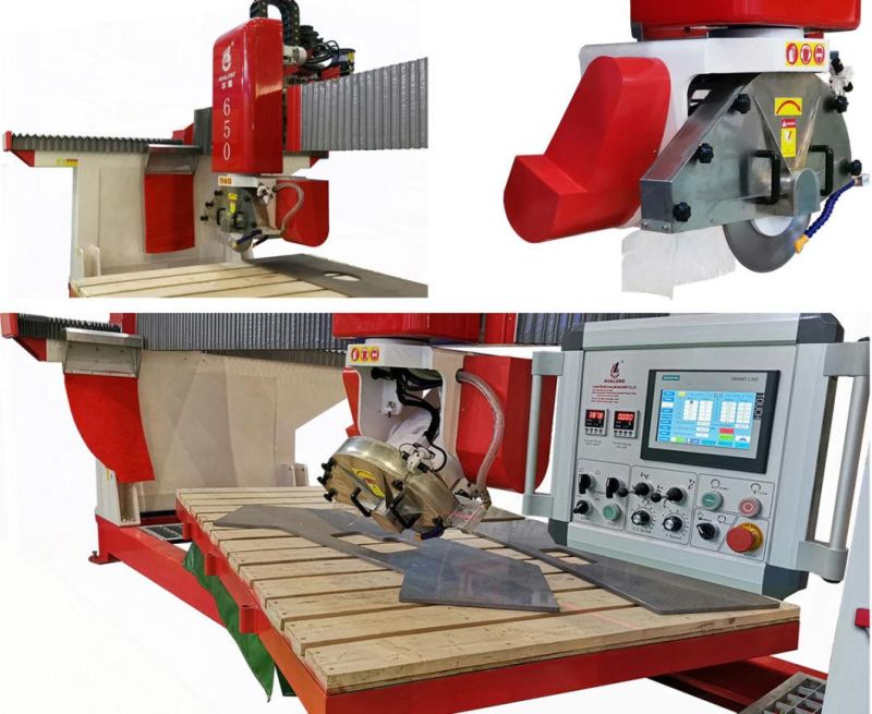 Automatic Stone Edge Cutting Chamfering Profiling Machine with Siemens PLC Bridge Type