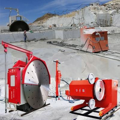 Hualong Stone Machinery Double Blade Quarry Crusher Granite Block Cutting Machine Wire Saw Machine Mining Machine for Marble Granite