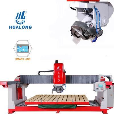 HLSQ-450 Monoblock Bridge Saw Granite Marble Stone Tile Cutting Machine