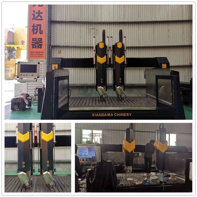 Xianda 4 Axis Arc Slab&Column Carving Machine for Engraving Marble Granite