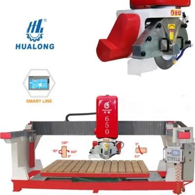 Hlsq-650 Patent Technology 45 Degrees Tilt Cutting Infrared Stone Cutting Machine Laser Bridge Saw for Stone Slab