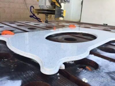 Granite Countertop Sink Hole Cutting Kitchen Tops CNC Bridge Saw Stone Cutter Machine