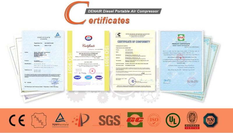 Two Stage Diesel Powered Mobile Screw Air Compressor For Concrete Breaker