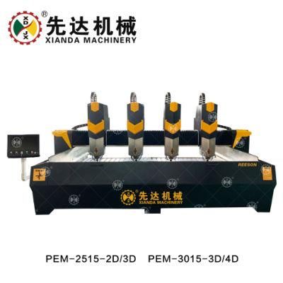 Carving Machine High Efficiency for Marble Granite Cutter Machinery Pem-3015-3D/4D