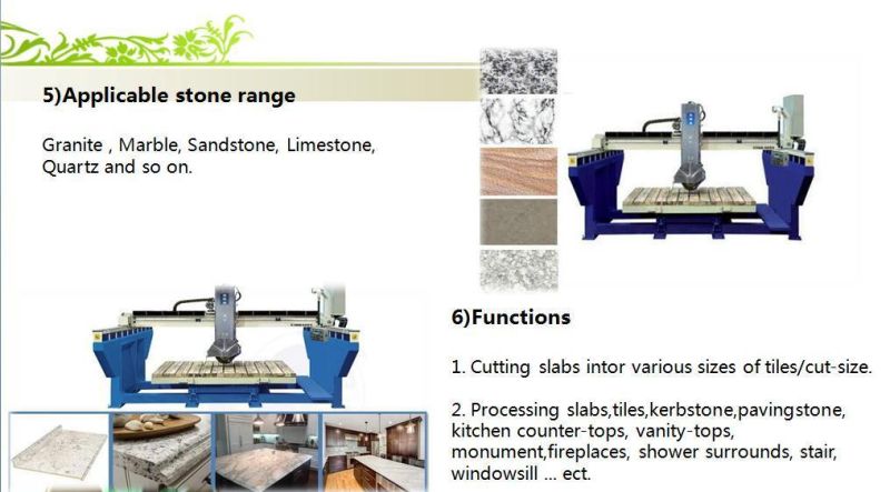 Granite and Marble Fabrication Bridge Saw Diamond Saw Machine Factory Directly Sales (XZQQ625A)