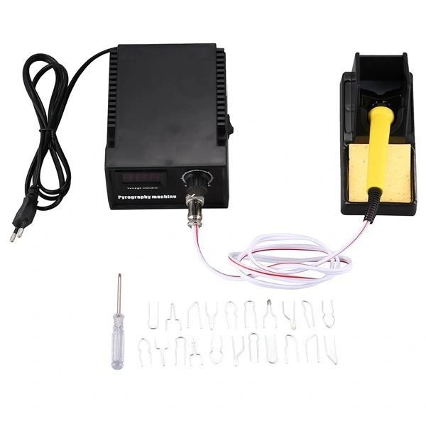 60W Thermostat Pyrography Machine Pyrography Tool Set Wood Heat Transfer Engraving Machine Electric Iron Brush I409742A1