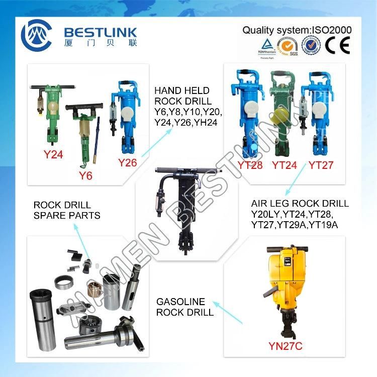Y20 Hand Held Pneumatic Rock Drill for Dry Mining