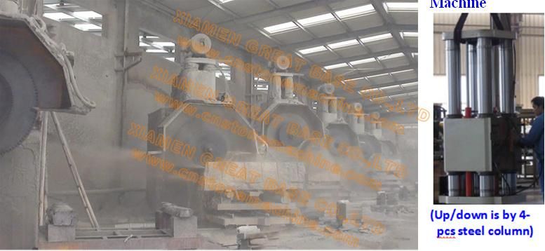 Multi Blade Granite Stone Table Saw Cutting Machine