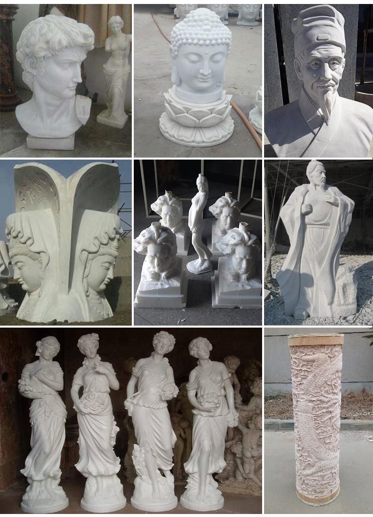 Granite Counter Top, Basin Sink Hole Cutting and Stone Edge Profiling, 2.5m Columns and Figure Sculptures Making, 4 Axis Stone Carving CNC Machine