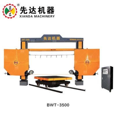 CNC PLC Diamond Wire Cutting Saw Granite Marble Limestone Sandstone Trimming Squaring Profiling Machine China Xianda Bwt-3500