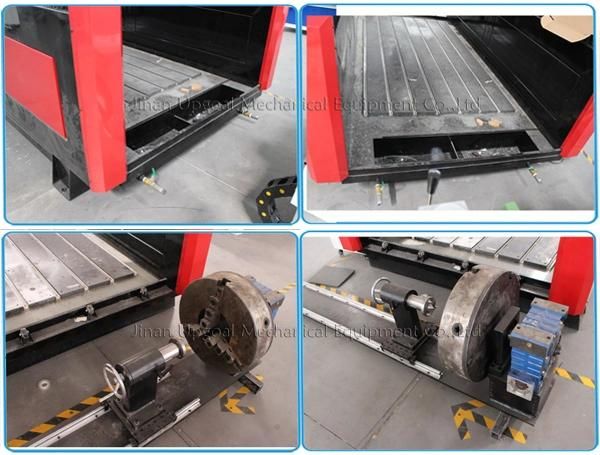 Dual Heads 4 Axis Stone CNC Router Carving Machine 1300*2500*550mm