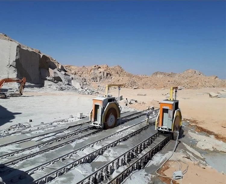 Double Blades Cutter Mine Quarry Cutting Mining Machinery for Granite Marble, Two-Blade Block Cutting Quarrying Machinery