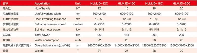 Henglong 12 Heads Stone Polishing Machine for Large Granite Marble Slab