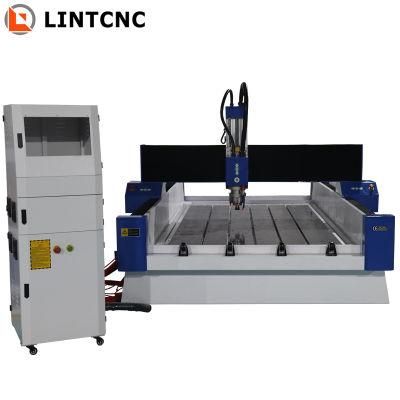 4.5kw 5.5kw Spindle Stone CNC Router 1325 with Loading Roller Rotary Axis 3D Marble Engraving Machine