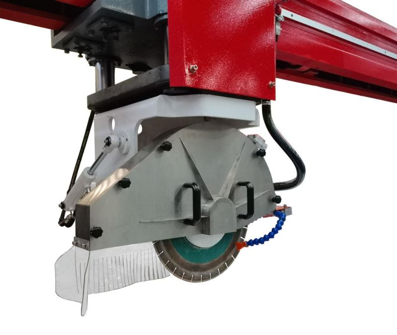 Hualong Machinery Bridge Cutter Saw Stone Cutting Machine with Laser PLC Control 360 Degree Rotation Table and Head 45 Degree Tilting