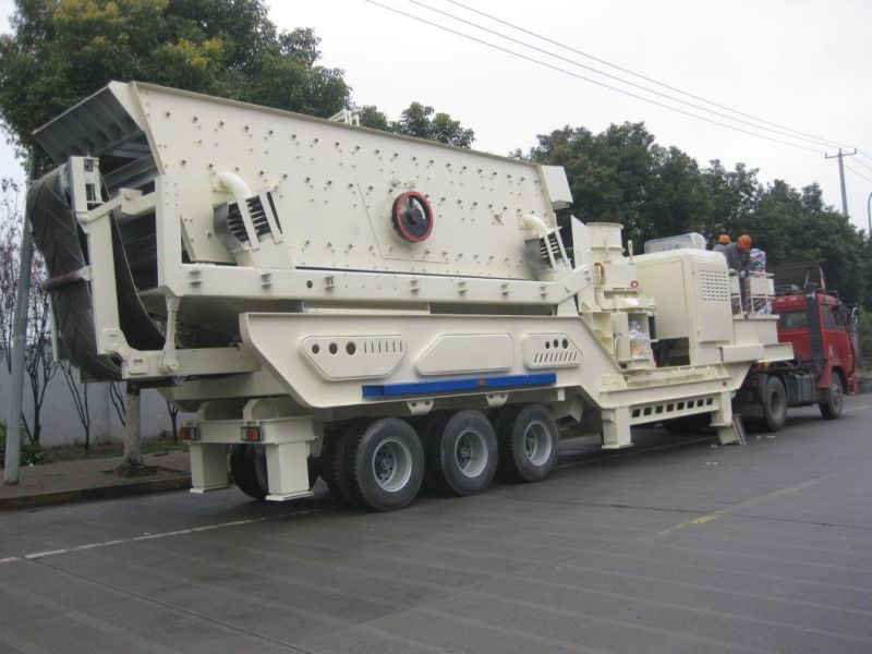 Trailer-Mounted Mobile Crushing Plant for Granite/Basalt/Riverstone/Construction Waste