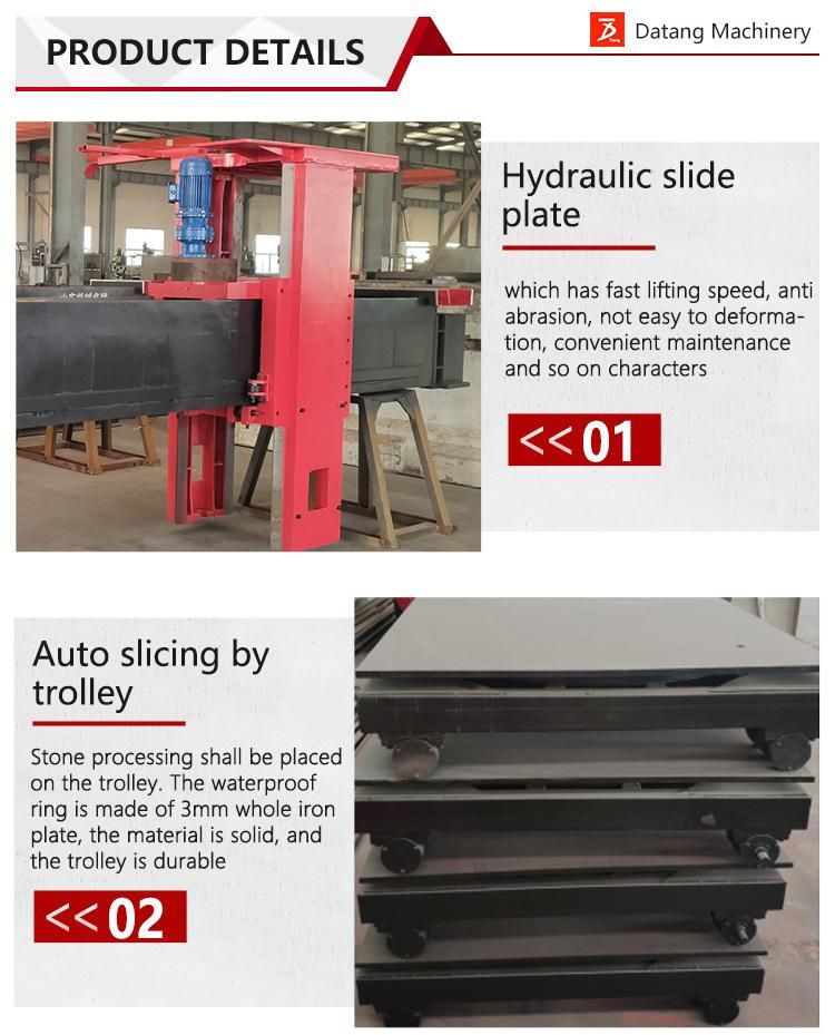 Datang Slide Plate Thick Granite Stone Block Slab Cutting Machine