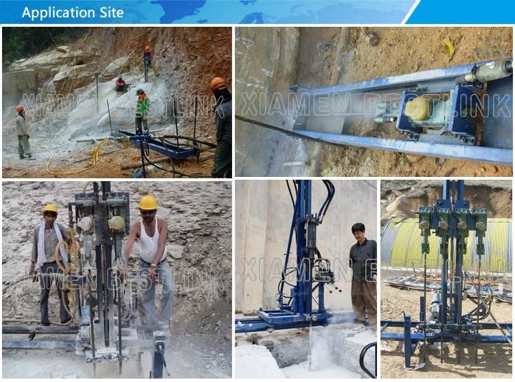 Pneumatic Mobile Rock Drill Line Drilling Machine
