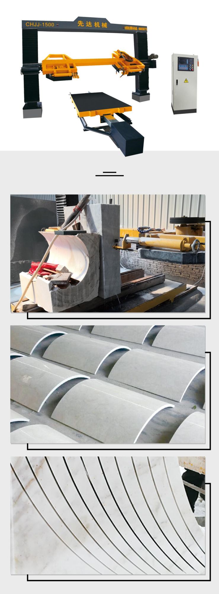 CNC Circular Slab Stone Cutting Machine Chjj-1500
