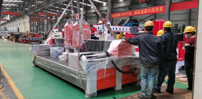 Automatic Thick Plastic Film Packed Stone Engraving Machine