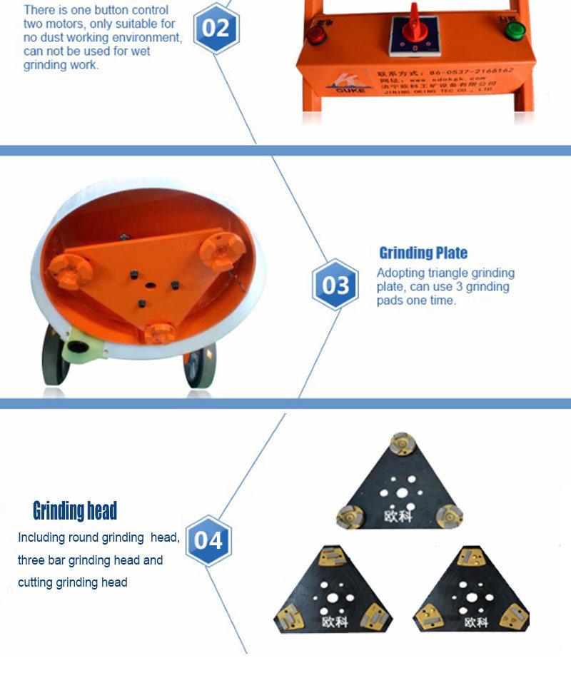 380mm Width 3kw Epoxy Concrete Floor Grinder