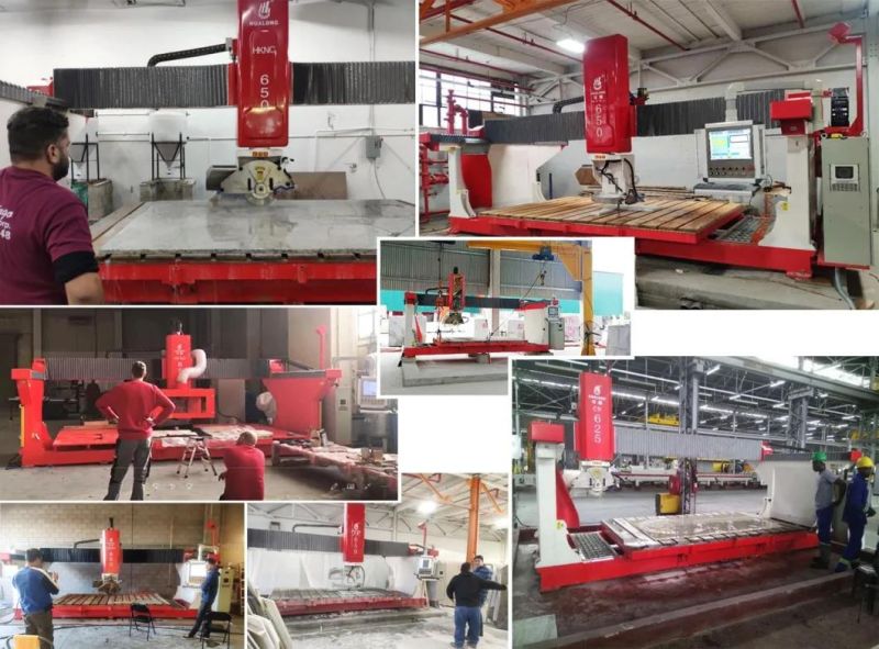 Top One Hualong Tile Cutter Bridge Saw 5 Axis CNC Stone Cutting Milling Engraving Machine for Marble/Granite/Ceramics 380V/220V