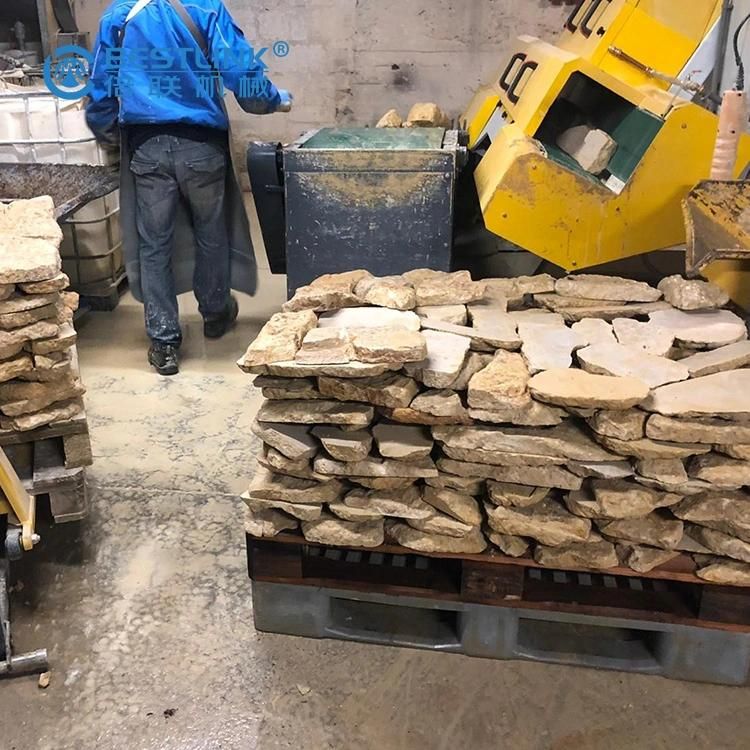 Mighty Stone Veneer Saw Cutting Machine for Making L Shape Wall Cladding