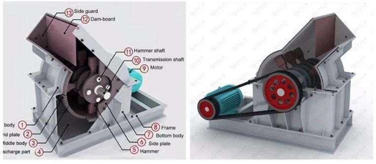 Glass Kaolin Hammer Crusher for Stone