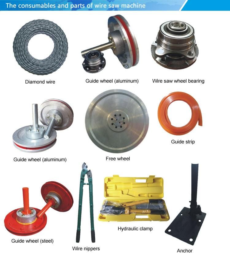 Diamond Wire Saw Machine for Quarrying Granite Block Squaring