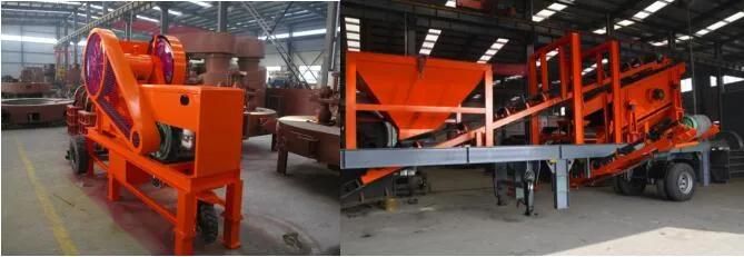 Portable Tyre Stone Crusher Plant, Mobile Crushing Plant, Construction Waste Crushing Plant for Sale