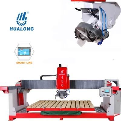 Hualong Stone Machinery Infrared Bridge Saw Laser Stone Tile Cutter CNC Cutting Machine for Marble, Granite, Quartz Kitchen Countertop Making