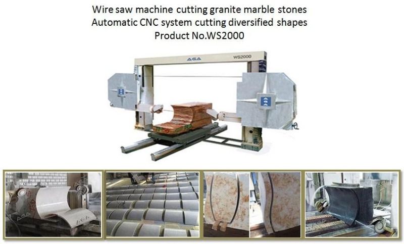 Automatic CNC Machine CNC Wire Saw Machine Cutting Granite Marble Stones (WS2000)