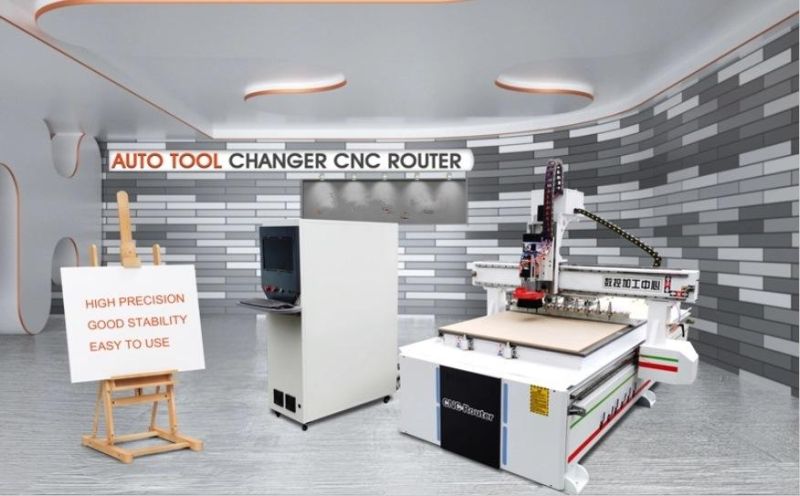 Hot Selling Woodworking CNC Router Machine Furniture Industry with Automatic Tool Changer
