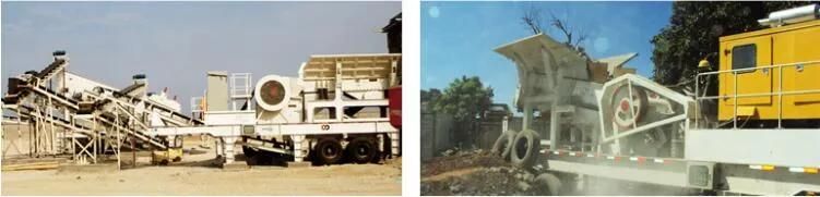 Portable Tyre Stone Crusher Plant, Mobile Crushing Plant, Construction Waste Crushing Plant for Sale