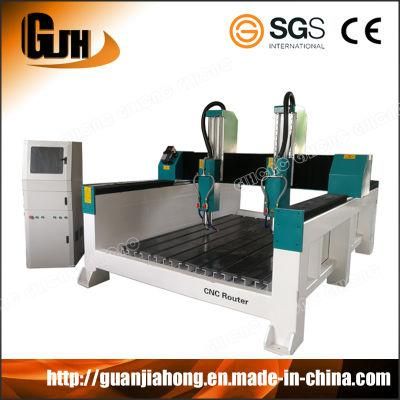 Two Spindles, Marble, Granite Engaraving Machine, CNC Stone Router