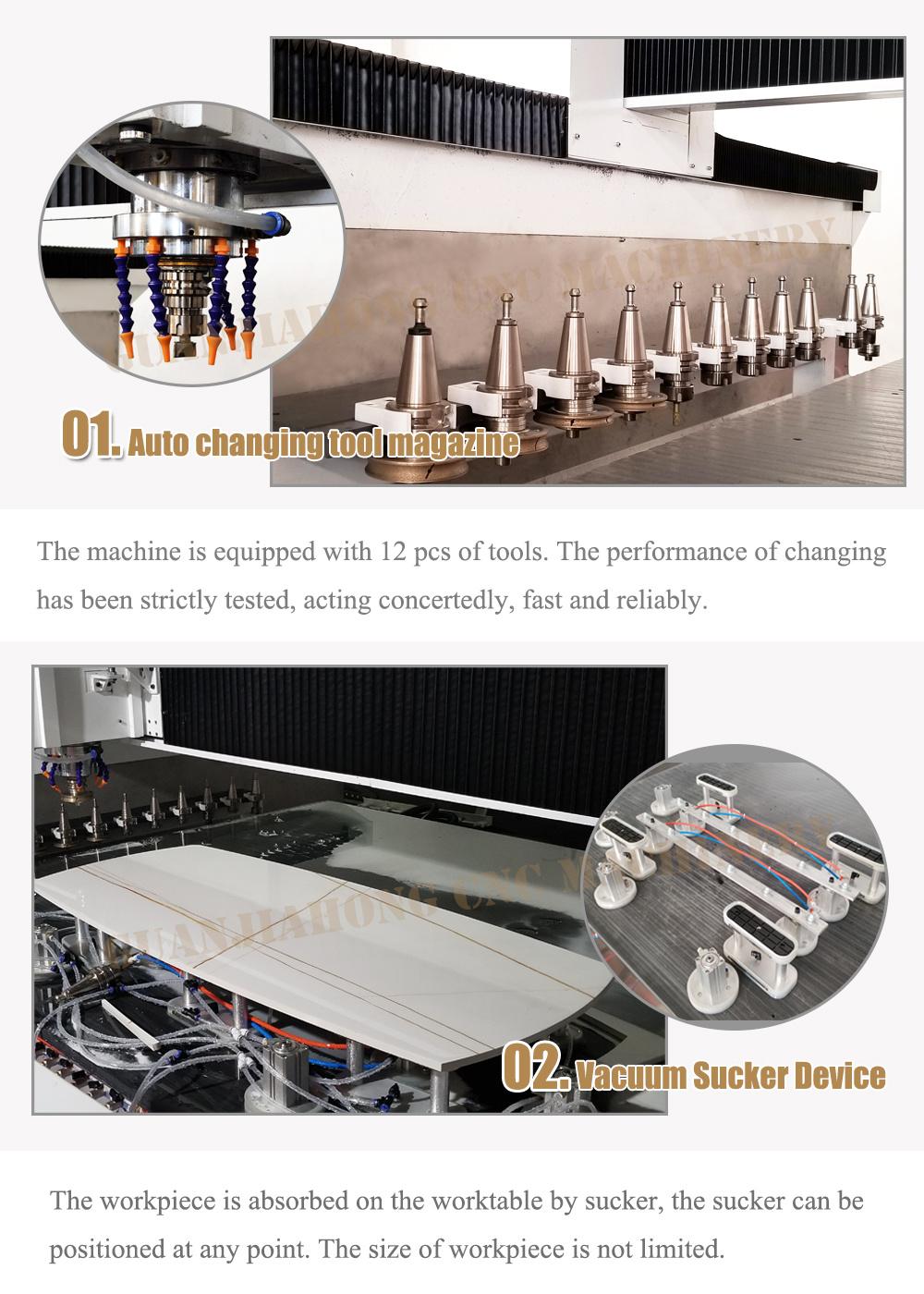 Sintered Stone, Artificial Stone CNC Cutting Machine, Atc Stone CNC Router for Water Sink Coutertop, Table, Backgroud Wall, Stair