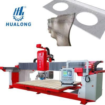 CNC Bridge Stone Cutting and Milling Machine Bridge Saw 5 Axis Countertops 3D Marble Granite Countertop Sink Italy Pegasus System
