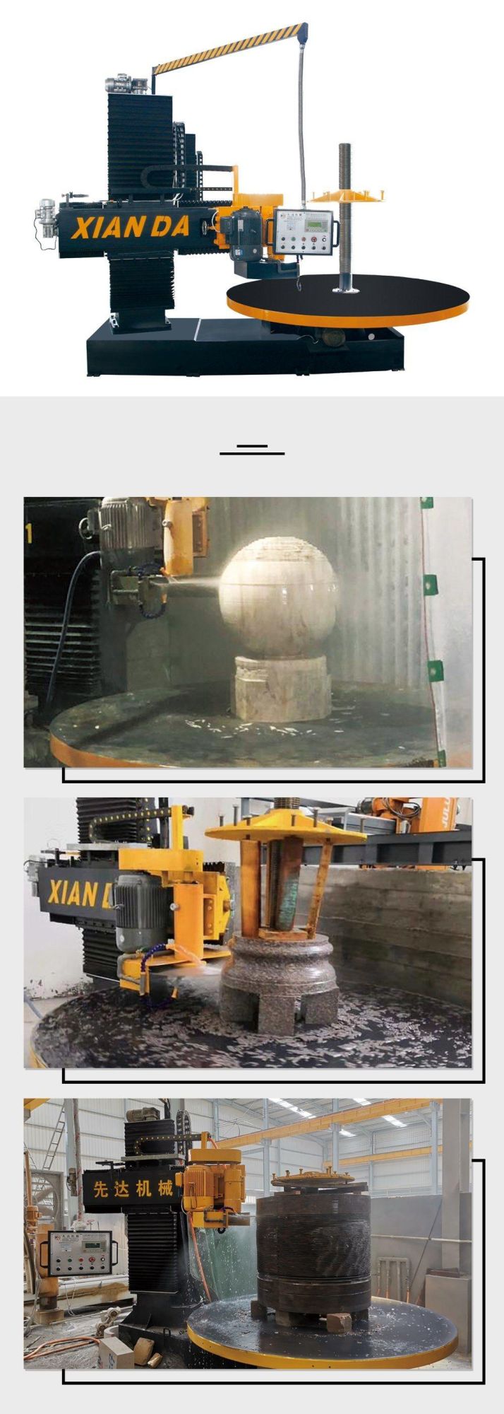 Column Cap and Base Stone Cutting Machine