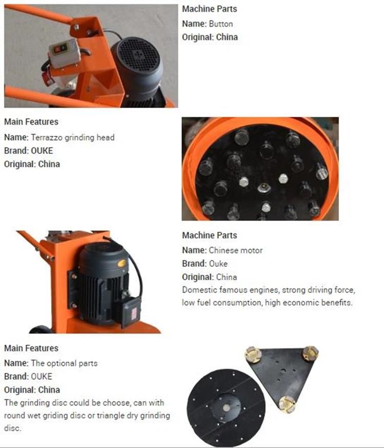 Simple Type Dustless Cement Concrete Floor Grinder