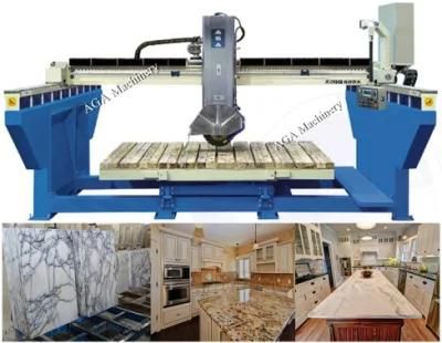 Stone Bridge Saw Granite Bridge Saw Model Xzqq625A Cutting Countertops with 45 Miter Cut