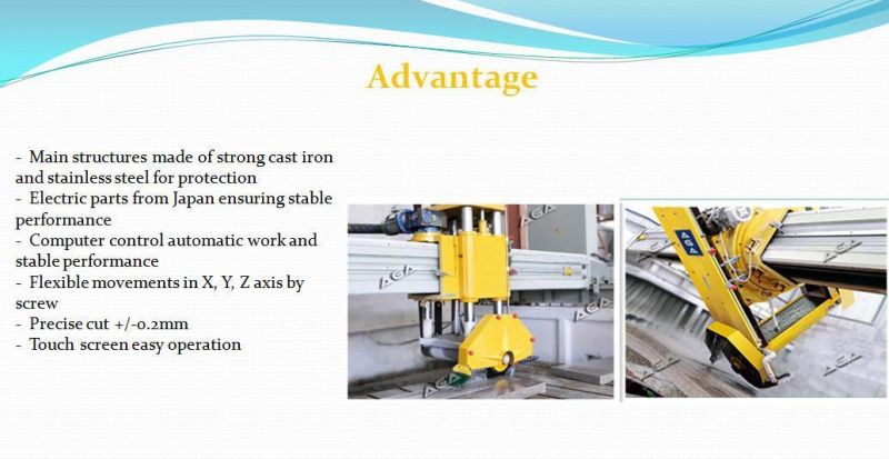 CNC Machine/ Bridge Saw Cutting Machine for Granite Marble Quartz Countertop (Hq400/600/700)