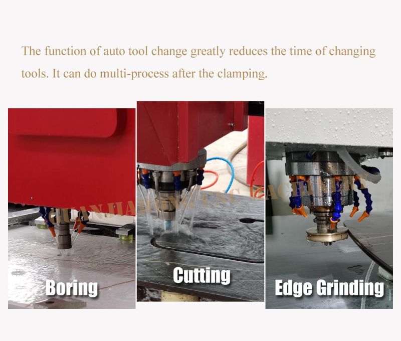 Sintered Stone, Artificial Stone CNC Cutting Machine, Atc Stone CNC Router for Water Sink Coutertop, Table, Backgroud Wall, Stair
