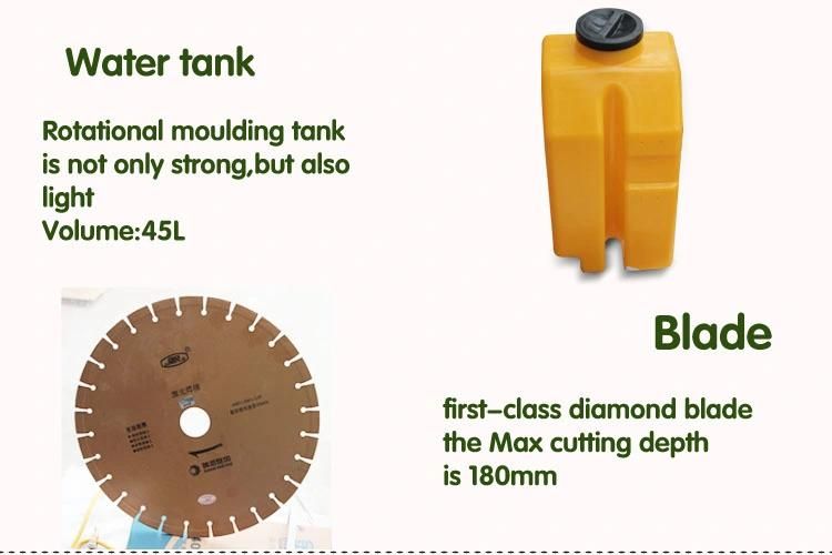 Q500b 13HP 180mm Concrete Cutting Machine Gasoline Diesel Good Price Road Cutter for Construction