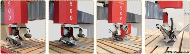 Hualong Hsnc-500 Mono-Block Italy Type Bridge Saw Granite Thin Slab Table CNC Granite Cutting Marble Machine Cutter