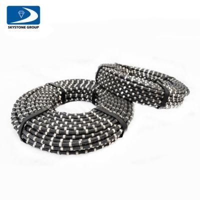 Efficient Skystone Diamond Wire Saw Rubber Wire Saw 40 Beads/Meter