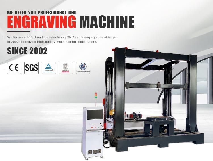 Stone Marble Cutting Engraving 5 Axis CNC Router Machine