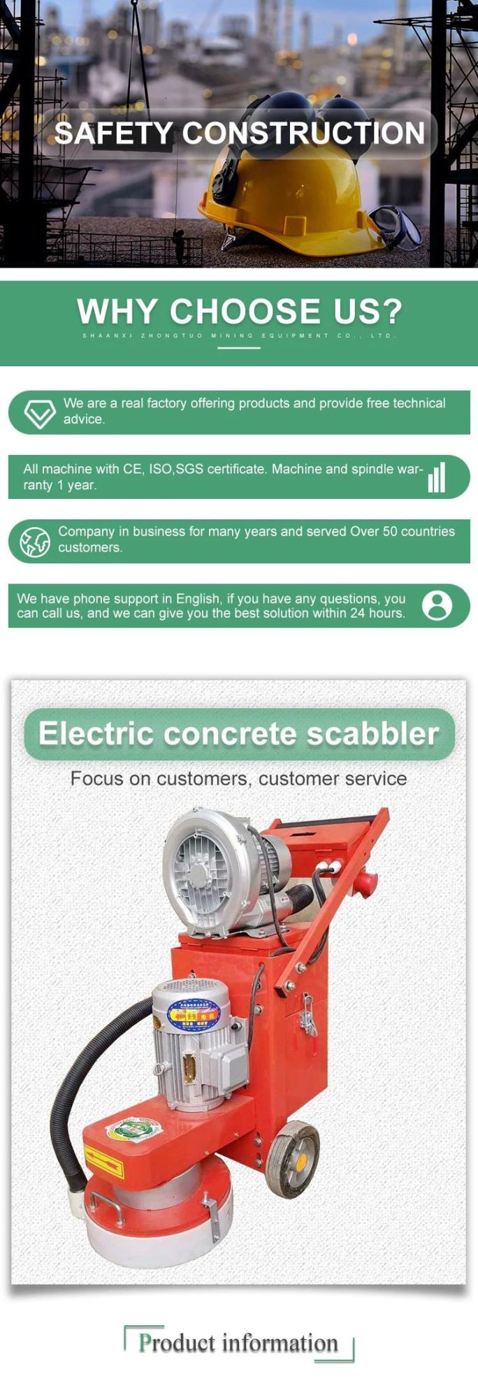 Floor Concrete Grinder Concrete Machine