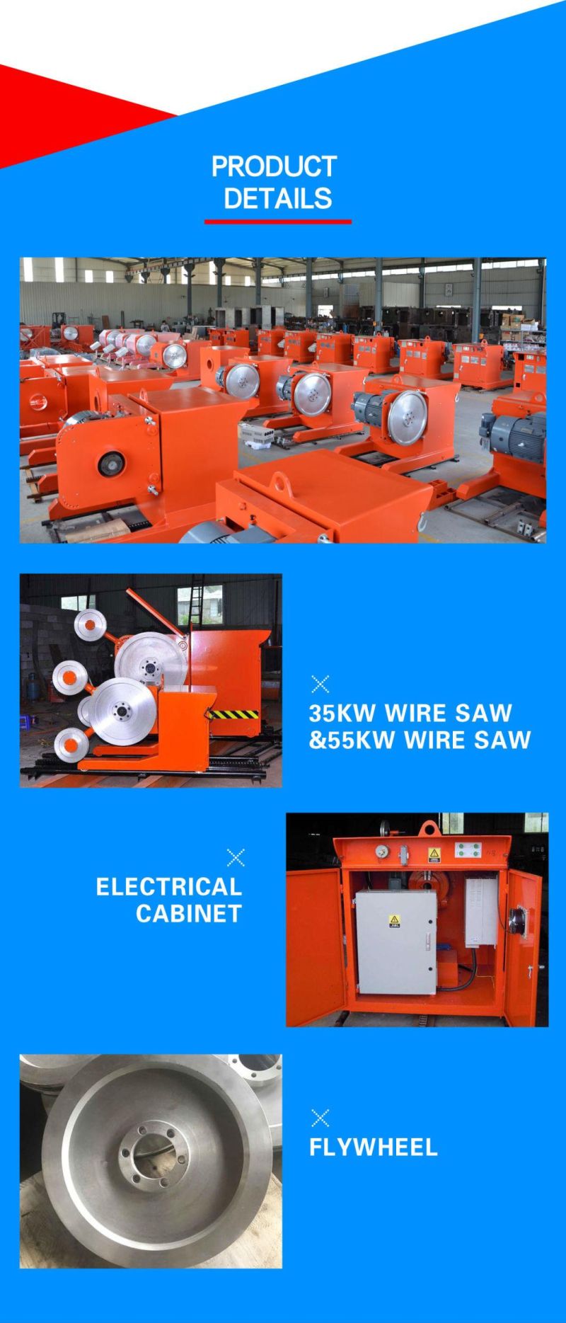 Kssj-Wire Saw Machine for Granite Stone Quarrying&Mining 35 45 55 75 120kw