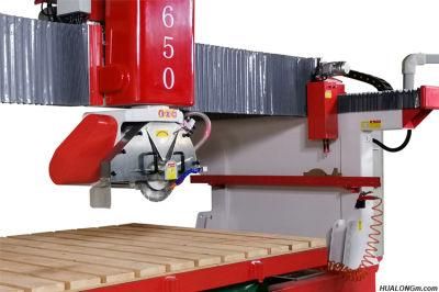 Direct Factory Price Hualong PLC Controlled High Efficiency Easy Installation Mono-Block Laser Bridge Cutter Hlsq-650 for Sale