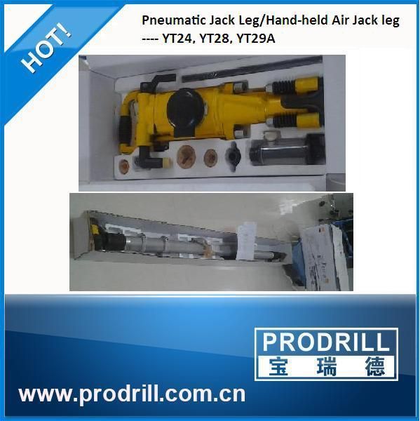 Portable Quarring Demolition Pneumatic Air Leg Rock Drill Yt26A